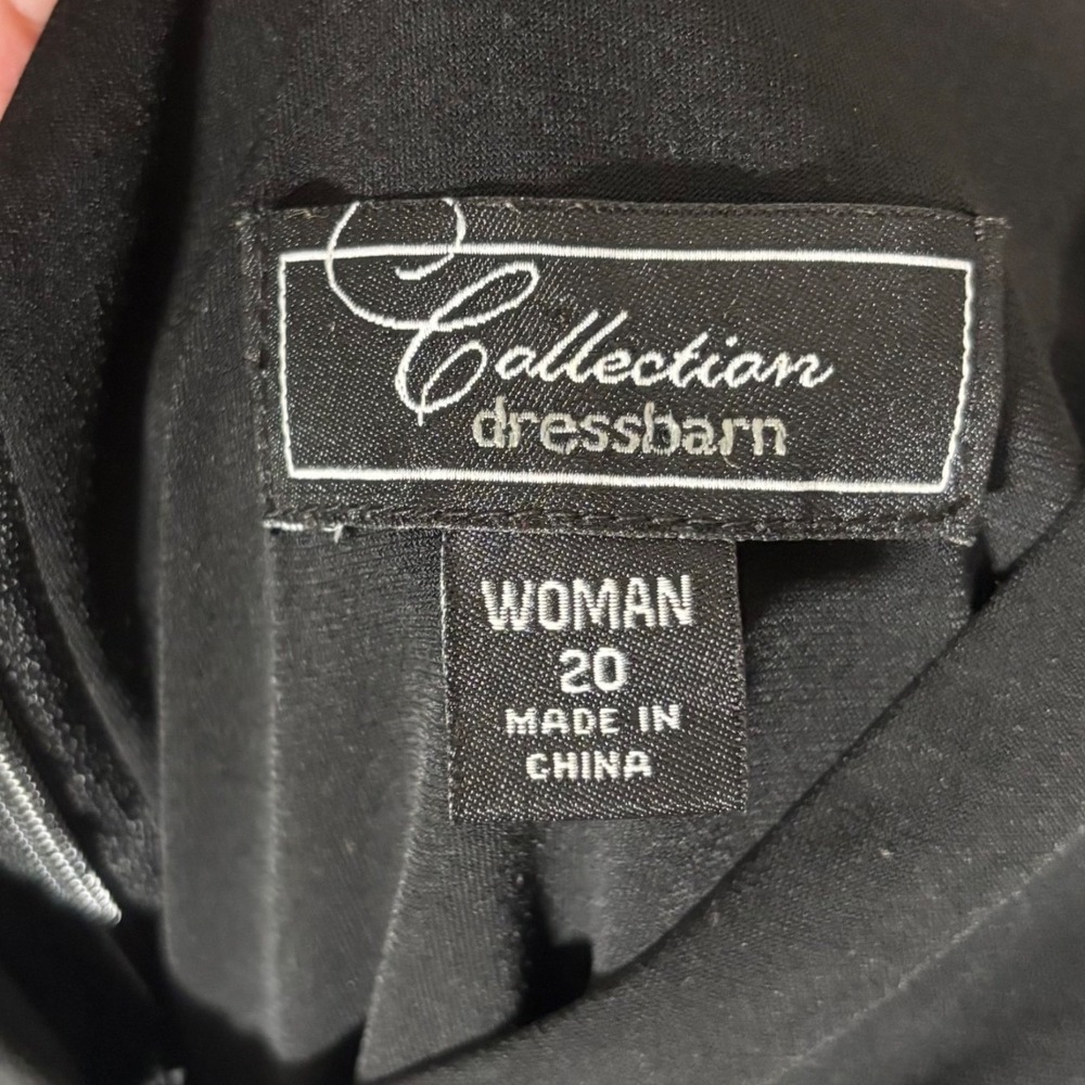 Dressbarn Collection Black Floral Embroidered Fit & Flare Dress Plus Size 20 LBD - Picture 3 of 13